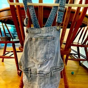 Denim Overall Shorts